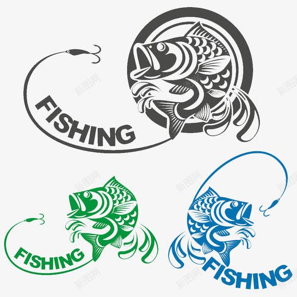 创意黑绿蓝鱼图图标png_新图网 https://ixintu.com 创意 卡通 彩绘 手绘 水底生物 海洋动物 蓝绿黑 装饰 鱼图标 鱼类