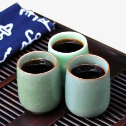 抹布和茶杯青瓷素材