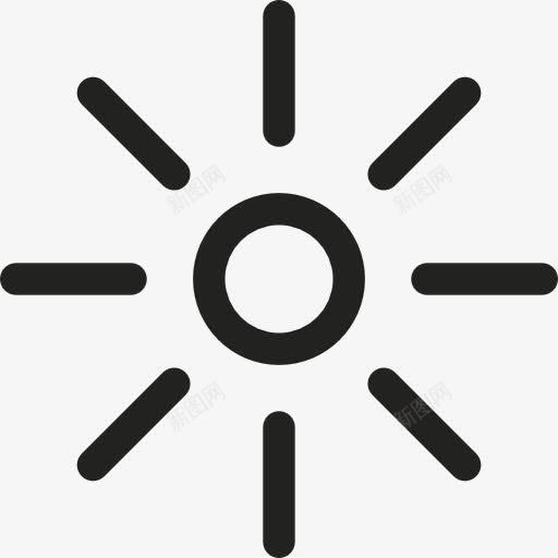 亮度的象征图标png_新图网 https://ixintu.com 光 多媒体播放器 多媒体选项 太阳 形状 视频播放器