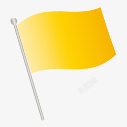 黄色国旗元素素材