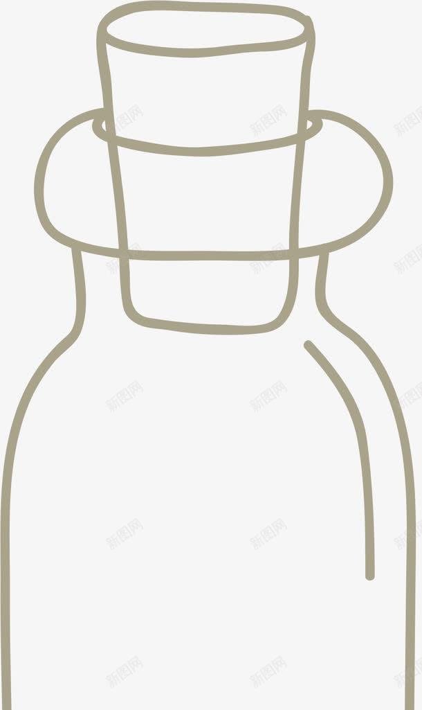 水瓶矢量图ai免抠素材_新图网 https://ixintu.com VI 卡通 手绘 牌子 玻璃瓶 简约 线条 透明 矢量图