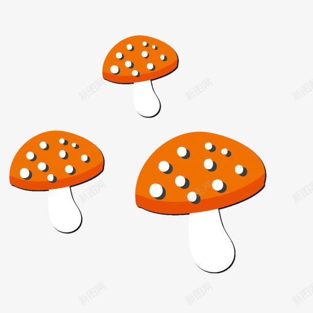 卡通黄色白点蘑菇png免抠素材_新图网 https://ixintu.com 卡通 白点 蘑菇 蘑菇卡通 黄色