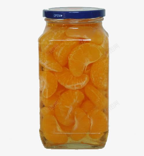 橘子罐头png免抠素材_新图网 https://ixintu.com 产品实物 橘子 水果罐头 瓶装 罐头