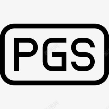 PGS文件类型的圆角矩形概述界面符号图标图标
