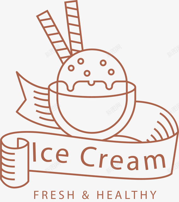 冰淇淋标签矢量图ai免抠素材_新图网 https://ixintu.com 促销 冰淇淋 卡通手绘 喜庆 标签 水彩 红色 矢量图