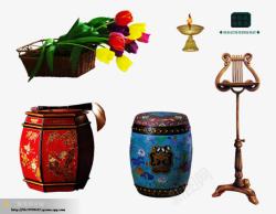 中国古典器具用品元素素材