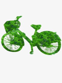 绿色创意自行车素材