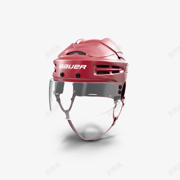 BauerHockey红头盔png免抠素材_新图网 https://ixintu.com BauerHockey 头盔 红色 骑行