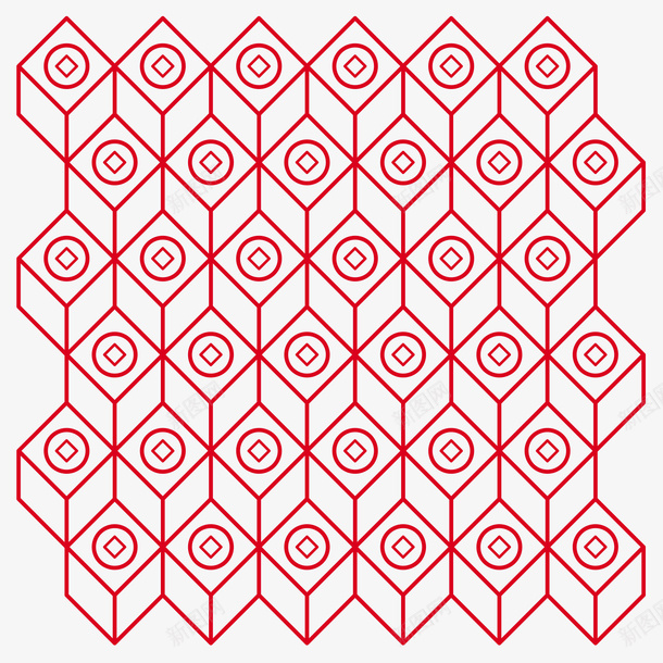 红色立体方格png免抠素材_新图网 https://ixintu.com png图形 png装饰 手绘 方格 红色 装饰