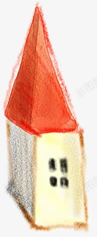 红色蜡笔描绘创意建筑png免抠素材_新图网 https://ixintu.com 创意 建筑 描绘 红色 蜡笔