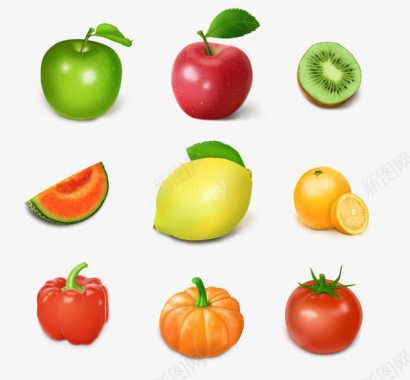 瓜果蔬菜图标图标