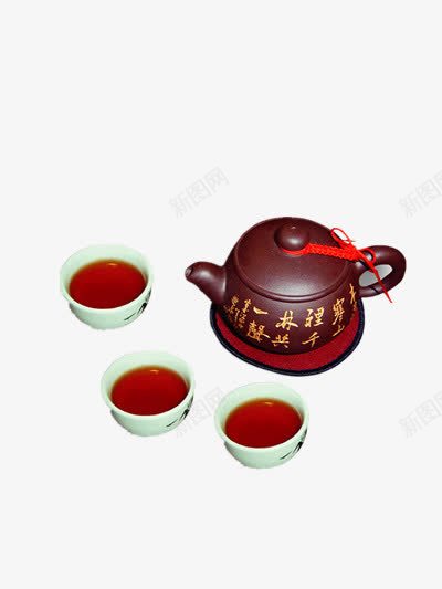 一套茶具png免抠素材_新图网 https://ixintu.com 泡茶 绿茶 茶具 茶杯