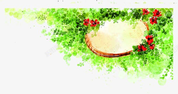 手绘水彩植物公园园林png免抠素材_新图网 https://ixintu.com 公园 园林 植物 水彩 设计