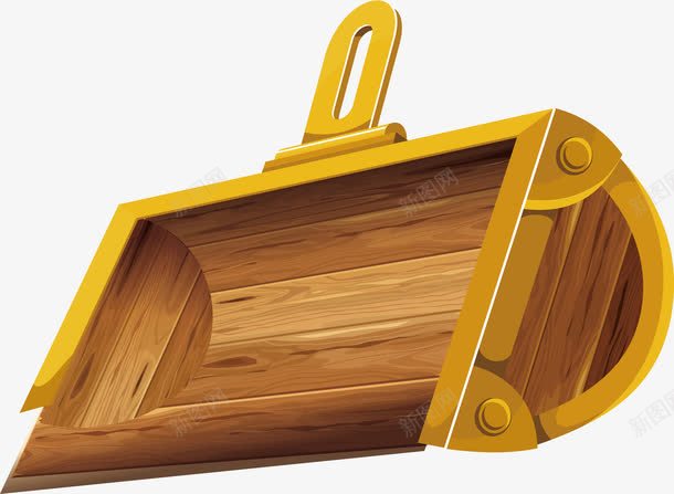带锁的木箱盖工艺元素png免抠素材_新图网 https://ixintu.com 工艺 手绘 木箱盖矢量 简易锁