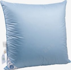 羽绒枕蓝色枕头高清图片