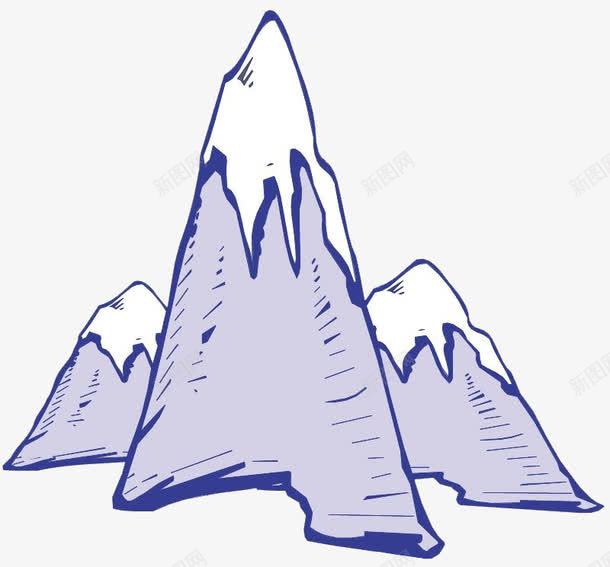 手绘大山png免抠素材_新图网 https://ixintu.com 大山 山 山峰 手绘画 矢量装饰 装饰