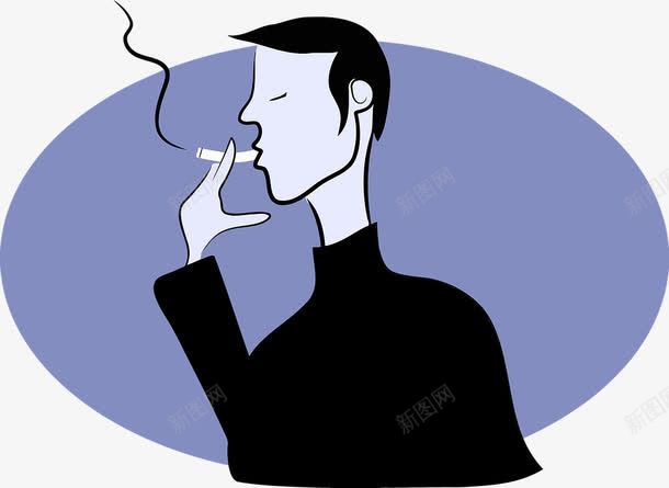 抽烟男人简笔png免抠素材_新图网 https://ixintu.com 抽烟 男人 简笔