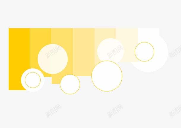 抬头黄色圈圈png免抠素材_新图网 https://ixintu.com 免费png 免费png图片 圆 展板 插图 黄色