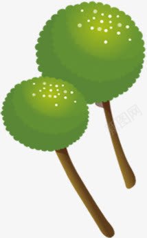 手绘儿童节绿色树林png免抠素材_新图网 https://ixintu.com 儿童节 树林 绿色