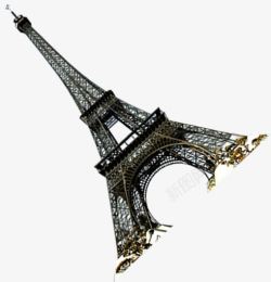倾倒的巴黎铁塔素材