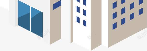 卡通蓝色房屋png免抠素材_新图网 https://ixintu.com 卡通 大门 小清新 屋顶 房屋 窗户 简约 蓝色