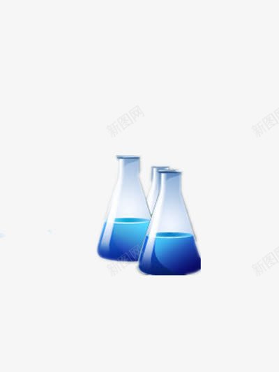 化学实验瓶png免抠素材_新图网 https://ixintu.com 化学 实验 手绘 蓝色