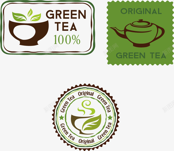 绿茶茶壶矢量图图标ai_新图网 https://ixintu.com 图标 绿茶 茶壶 矢量图