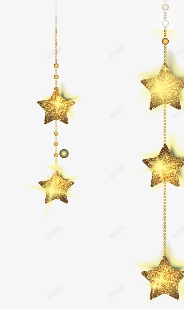金色星星装饰png免抠素材_新图网 https://ixintu.com 圣诞 星星 装饰 金色