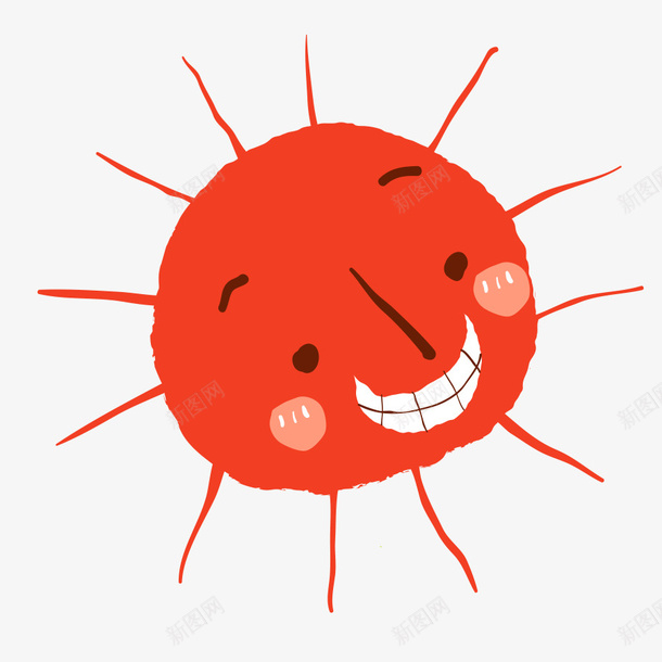 可爱红太阳png免抠素材_新图网 https://ixintu.com 卡通 可爱 可爱的太阳 太阳 红色的太阳