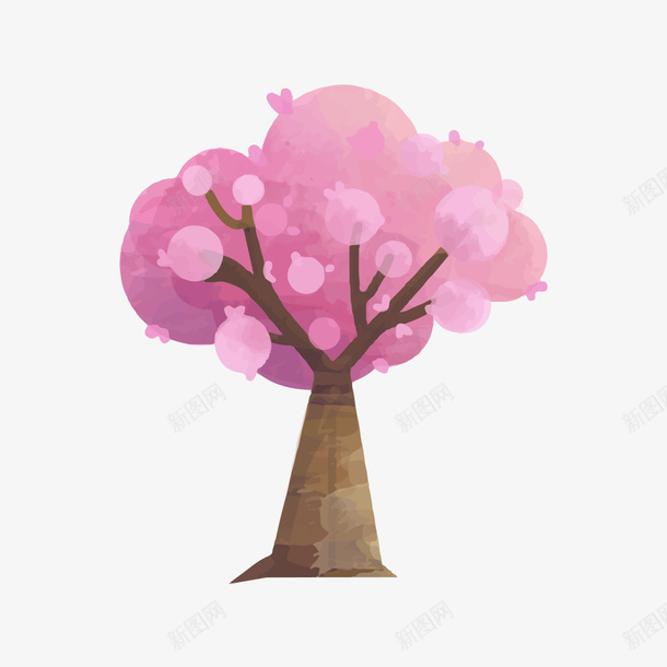 粉色的树矢量图ai免抠素材_新图网 https://ixintu.com 日常 树 植物 灰色 粉色 粉色植物 粉色的树 矢量图