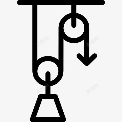 轮图标png_新图网 https://ixintu.com 传动 升降机 杂 杆 滑轮 钩