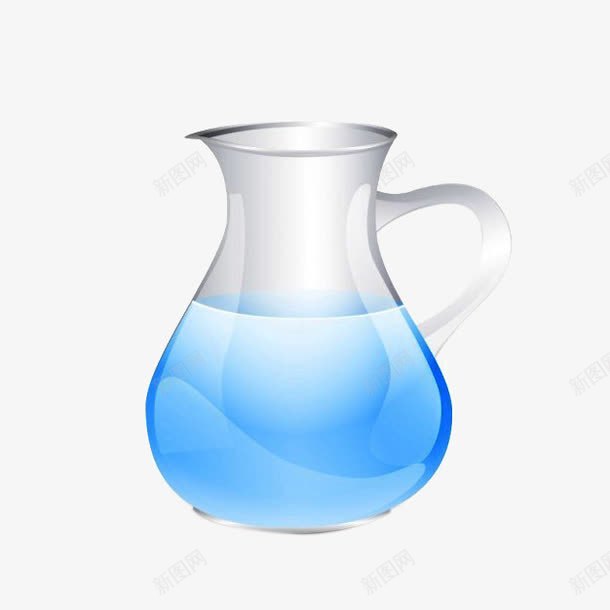盛水的容器png免抠素材_新图网 https://ixintu.com 杯子 水 蓝色