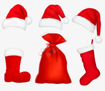 圣诞节帽子服装png免抠素材_新图网 https://ixintu.com 卡通 圣诞节 帽子 服装矢量图 红色 节日装饰 雪鞋