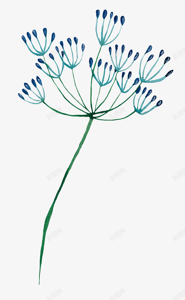 手绘创意蓝色小花海报png免抠素材_新图网 https://ixintu.com 创意的 可爱的 小花 彩色的 手绘的 海报 漫画 蓝色