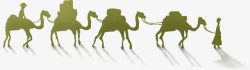 手绘骆驼卡通海报素材