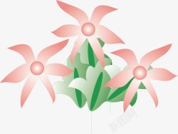 粉色兰花矢量图素材