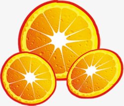 手绘海报夏日水果橙子素材
