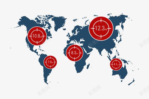 世界地图png免抠素材_新图网 https://ixintu.com 世界地图 地图 矢量地图 蓝色世界地图 覆盖面积图