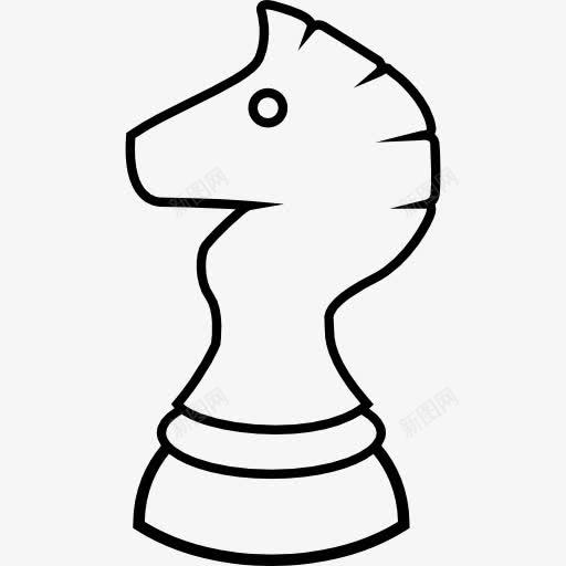 马棋子的轮廓图标png_新图网 https://ixintu.com 头 形状 棋子 游戏 象棋 轮廓 马