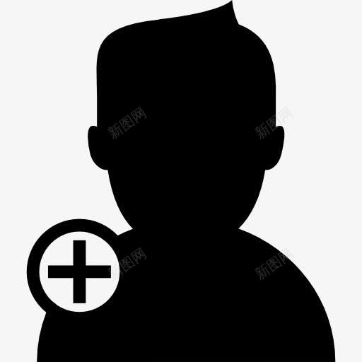 人图标png_新图网 https://ixintu.com 再加上 头像 添加 用户 男孩 男性 界面