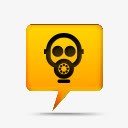 黄色警告标志有毒图标png_新图网 https://ixintu.com 有毒 标志 警告 黄色