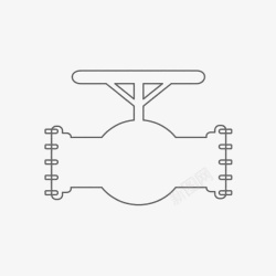 管道阀门手绘简约线条管道阀门图标高清图片