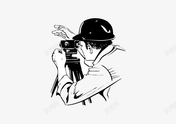 男子拍摄png免抠素材_新图网 https://ixintu.com 帽子 拍摄 测量 男子