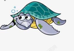 泡海龟卡通乌龟泡海龟正高清图片