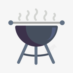 扁平化烧烤锅素材