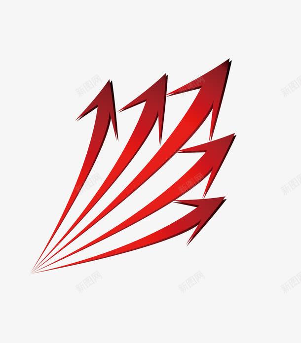 红色箭头装饰图png免抠素材_新图网 https://ixintu.com 5个箭头 指示 箭头 红色 装饰图