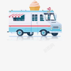 冰淇淋餐车矢量图素材