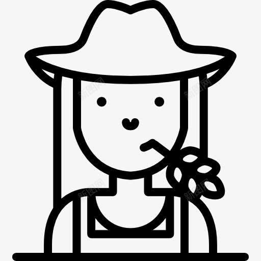 农民图标png_新图网 https://ixintu.com 人 女人 女员工 女牛仔 工作