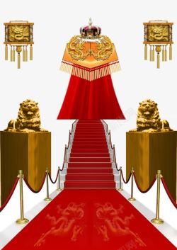 红地毯手绘创意红地毯灯饰石狮高清图片