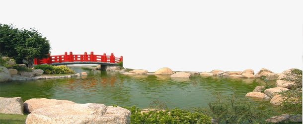 池塘风景png免抠素材_新图网 https://ixintu.com 园林后期素材 园林素材 园林设计 山石 池塘